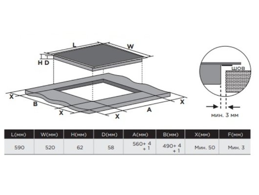 Варочная панель Midea MIH67787F