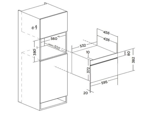 Встраиваемая микроволновая печь MIDEA MI9340GG-I