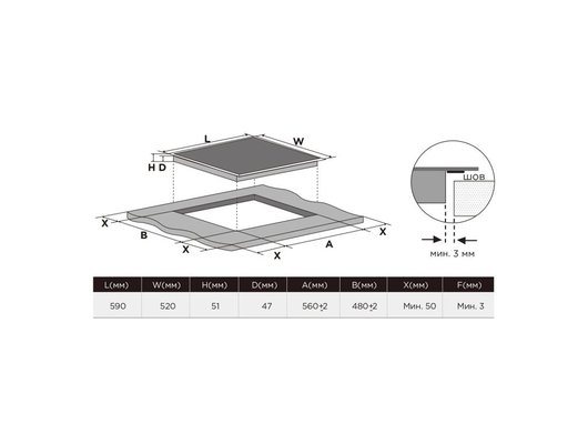 Варочная панель Midea MIH67880F