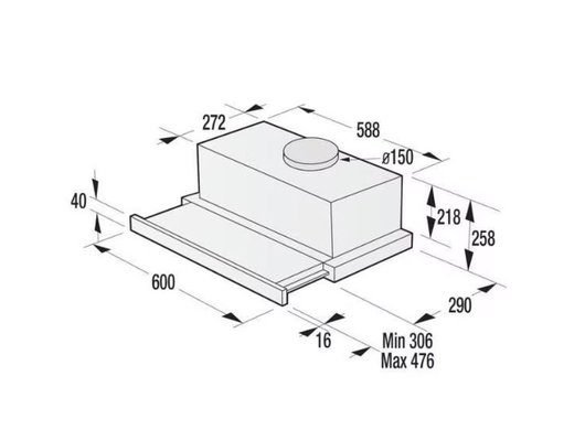 Вытяжка GORENJE TH60E8SGB