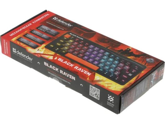 Клавиатура проводная игровая Defender Black Raven GK-417