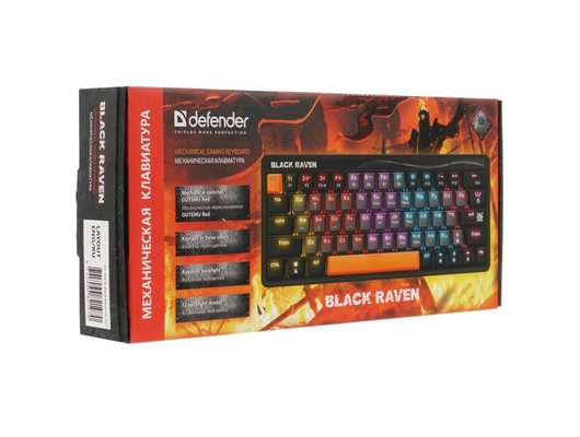 Клавиатура проводная игровая Defender Black Raven GK-417