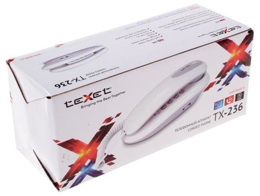 Проводной телефон TeXet TX-236 светло-серый