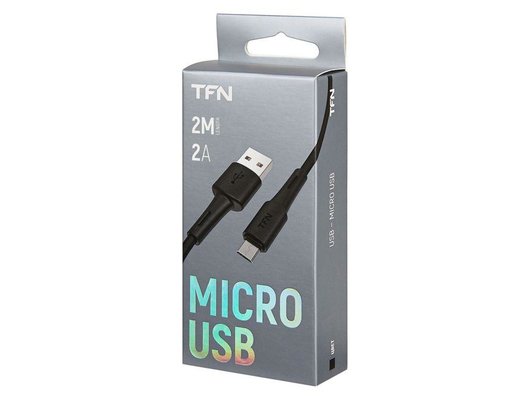 Кабель TFN microUSB 2.0m black (TFN-CMICUSB2MBK)