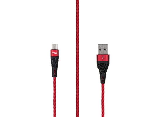 Кабель TFN кабель microUSB forza 1.0m red-black (TFN-CFZMICUSB1MRD)