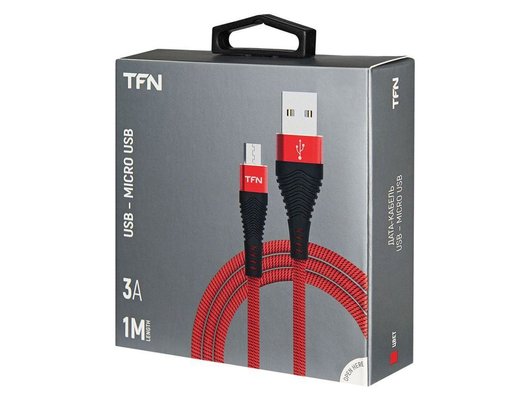 Кабель TFN кабель microUSB forza 1.0m red-black (TFN-CFZMICUSB1MRD)