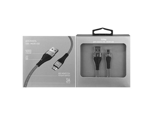 Кабель TFN microUSB forza 1.0m black (TFN-CFZMICUSB1MBK)