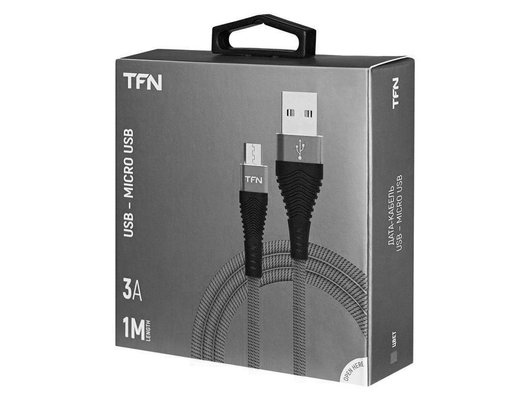 Кабель TFN microUSB forza 1.0m black (TFN-CFZMICUSB1MBK)