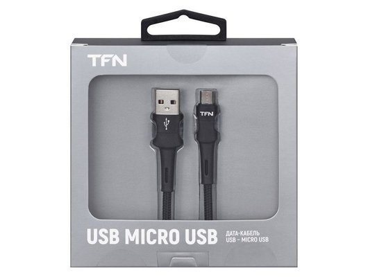 Кабель TFN microUSB Envy 1.2m нейлон black (TFN-C-ENV-MIC1MBK)