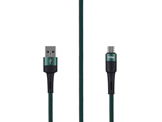 Кабель TFN microUSB Envy 1.2m нейлон green (TFN-C-ENV-MIC1MGRN)