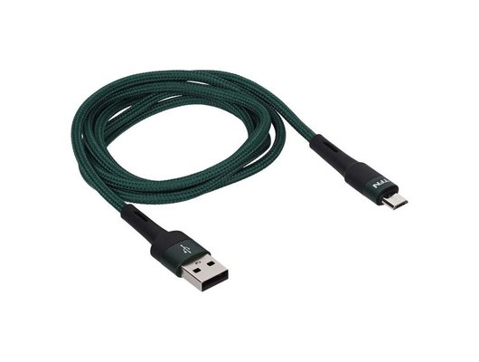 Кабель TFN microUSB Envy 1.2m нейлон green (TFN-C-ENV-MIC1MGRN)