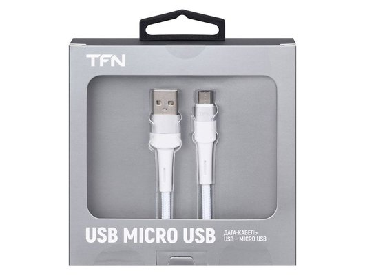 Кабель TFN microUSB Envy 1.2m нейлон wh TFN-C-ENV-MIC1MWH