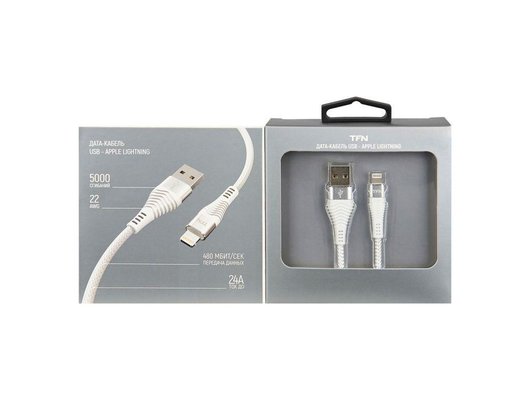 Кабель TFN кабель 8pin forza 1.0m white (TFN-CFZLIGUSB1MWH)