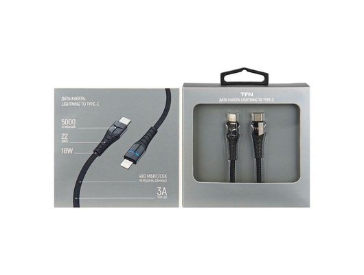 Кабель TFN 8pin TypeC knight 1.0m bk CKNLIGC1MBK