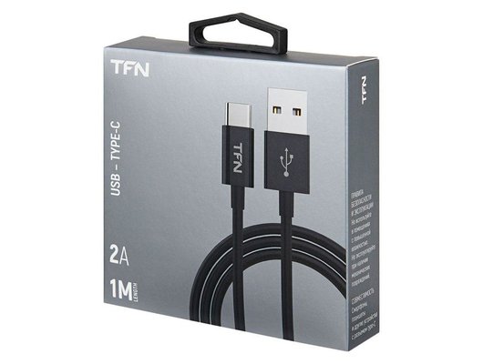 Кабель TFN TypeC 1.0m TPE black (TFN-CUSBCUSB1MTPBK)