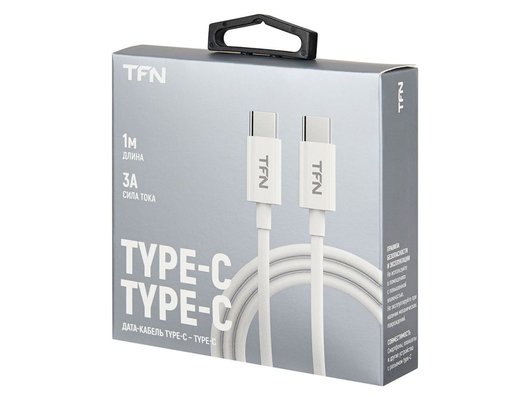 Кабель TFN TypeC-TypeC 1.0m TPE white (TFN-CUSBCC1MTPWH)