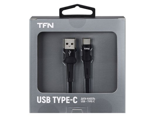 Кабель TFN TypeC Envy 1.2m нейлон black (TFN-C-ENV-AC1MBK)