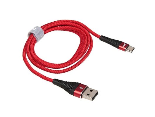 Кабель TFN TypeC forza 3A 1.0m red-black (TFN-CFZUSBCUSB1MRD)