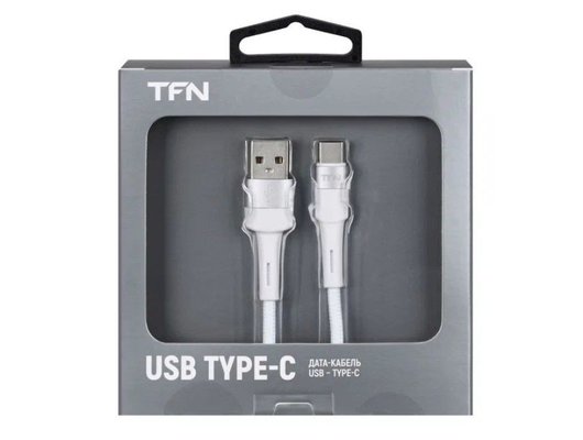 Кабель TFN TypeC Envy 1.2m нейлон white (TFN-C-ENV-AC1MWH)