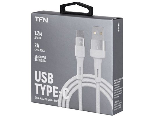 Кабель TFN TypeC Envy 1.2m нейлон white (TFN-C-ENV-AC1MWH)