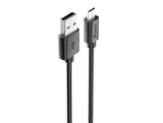 Кабель OLMIO USB 2.0 - microUSB,  2м, 2.1A, черный 38660