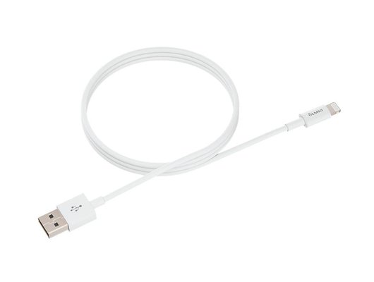 Кабель OLMIO USB 2.0 - Lightning 1м белый 038655