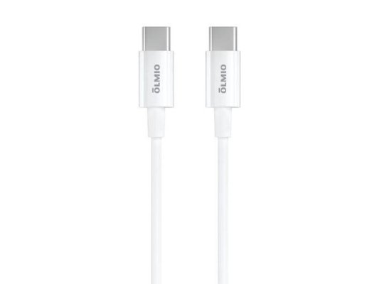 Кабель OLMIO USB2.0, Type-C - Type-C, 2м, белый,  41668