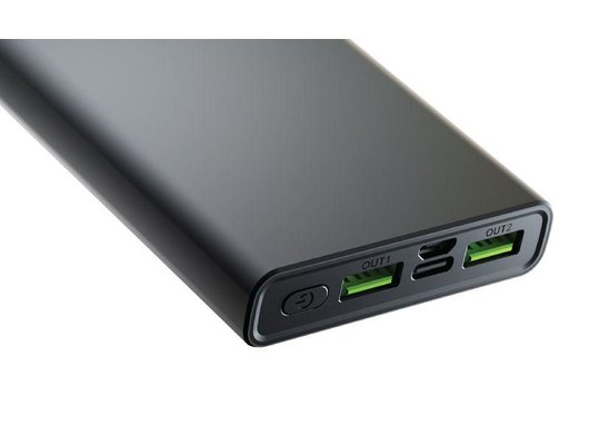 Внешний аккумулятор OLMIO QR-10 10000mAh space-gray 044451