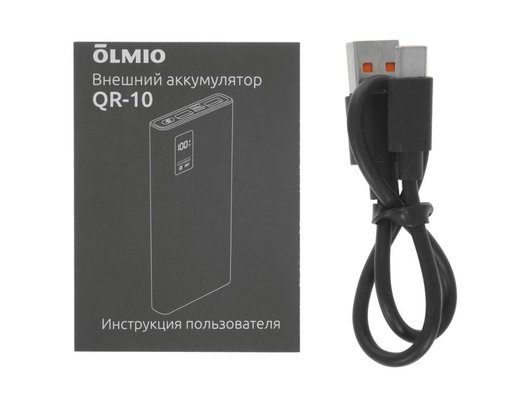 Внешний аккумулятор OLMIO QR-10 10000mAh space-gray 044451
