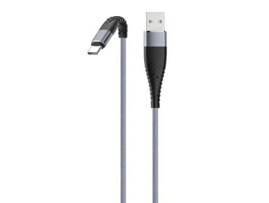 Кабель OLMIO SOLID, USB 2.0 - Type-C, 1.2м, 2.1A, титан, 39050