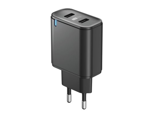 Зарядное устройство OLMIO СЗУ USBx2 2.4A +Type-C кабель Smart IC black 043368