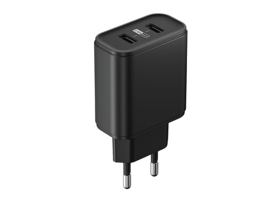 Зарядное устройство OLMIO СЗУ USBx2 2.4A +Type-C кабель Smart IC black 043368