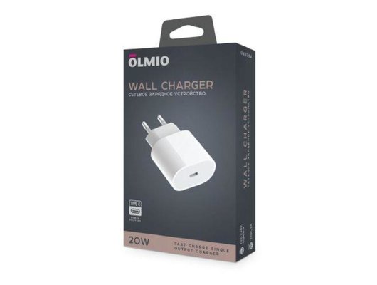 Зарядное устройство OLMIO СЗУ 20W Type-C PD white 043364