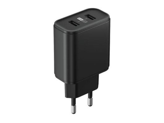 Зарядное устройство OLMIO СЗУ USBx2, 2.4A, Smart IC, black, 43369