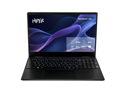 Ноутбук Hiper WorkBook 15 /U26-15FII3100R8S2WPG/Core i3 100NG4/8Gb/SSD256Gb/15.6 IPS FHD/Win11Pro черный