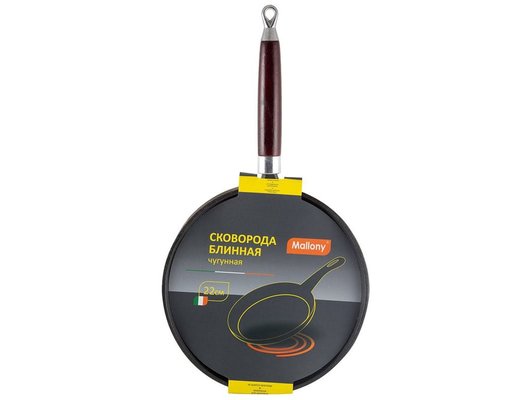Сковорода для блинов MALLONY PCIF-22 блиннная чугунная, 22 см