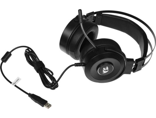 Игровые наушники проводные Redragon Lamia 2 черный/красный + подставка