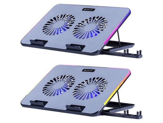 Подставка для ноутбука Defender NS-519 RGB металлик