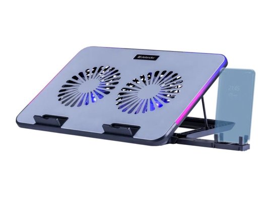 Подставка для ноутбука Defender NS-519 RGB металлик