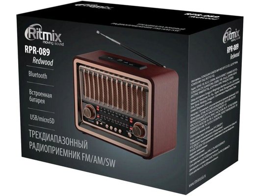 Радиоприемник Ritmix RPR-089 Темное дерево