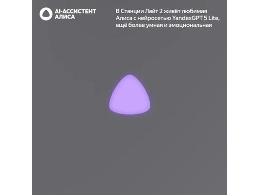 Умная колонка ЯНДЕКС СТАНЦИЯ ЛАЙТ 2 БЕЗ ЧАСОВ СЕРЫЙ (YNDX-00028GRY)