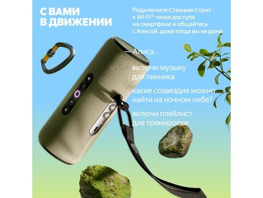 Умная колонка ЯНДЕКС СТАНЦИЯ СТРИТ YNDX-00030GRN (ЗЕЛЕНЫЙ)