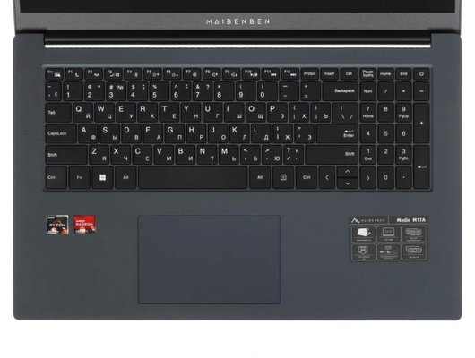 Ноутбук Maibenben M17A-R758UM /M17A-R758UMF1SLURE3/Ryzen 7-5825U/16Gb/512Gb/17.3 FHD IPS/Linux синий