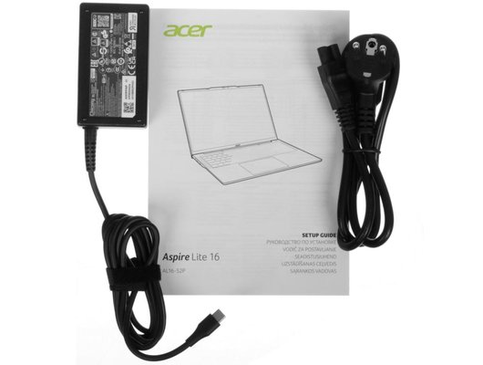Ноутбук Acer Lite 16 AL16-54P-566Z/NX.D76CD.005/Core i5-120U/16Gb/512Gb/16 FHD IPS/DOS серебристый