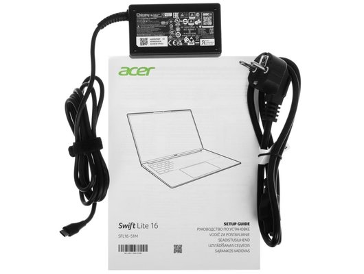 Ноутбук Acer Swift Lite 16 SFL16-51M-54BL/NX.D3UCD.002/Core Ultra 5-115U/16GB/512GB/16 FHD IPS/DOS серебрист