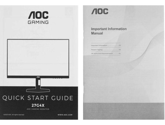 Монитор игровой AOC 27G4HRE черный