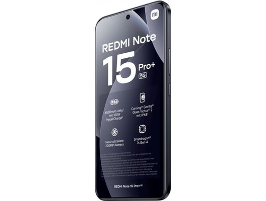 Смартфон Xiaomi Redmi Note 15 Pro+ 5G 8/256Gb Black