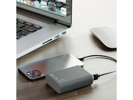 Внешний аккумулятор OLMIO QS-10 10000mAh 22.5W темно-серый (039186)