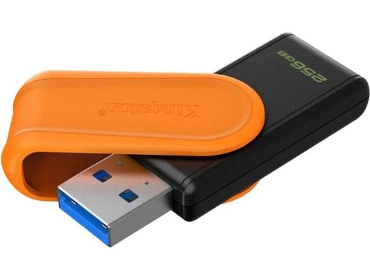 USB Флеш Kingston 256Gb USB 3.2 DataTraveler Exodia S DTXS/256GB черный/оранжевый