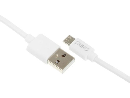 Кабель PERO DC-03 micro-USB, 2А, 2м, белый